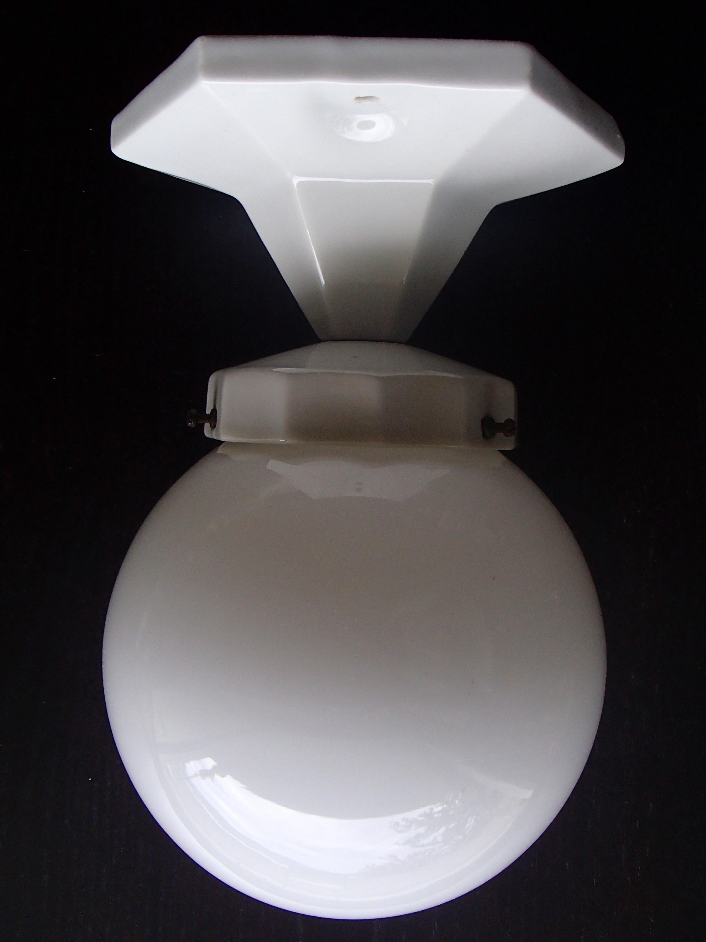 French Art Deco Bathroom Porcelaine Ceiling Lamp