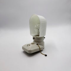 Art Deco Bathroom Sconce in Porcelain and Milk Glass