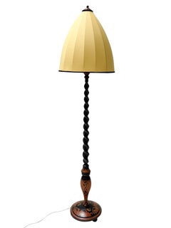 Lampada da terra Art Deco Batik di Hans Steinpatz, design olandese, anni '20