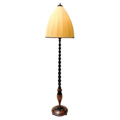 Lampadaire art déco en batik de Hans Steinpatz, design hollandais, années 1920