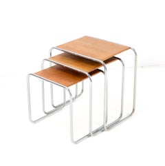 Art Deco Bauhaus B9 Nesting Tables by Marcel Breuer, 1950s