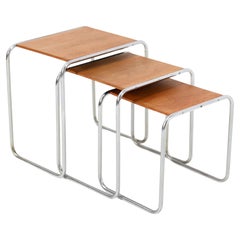 Art Deco Bauhaus B9 Nesting Tables by Marcel Breuer, 1950s