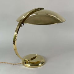 Art Deco Bauhaus Brass Table Lamp GLEIBO by Hillebrand, Germany 1930s