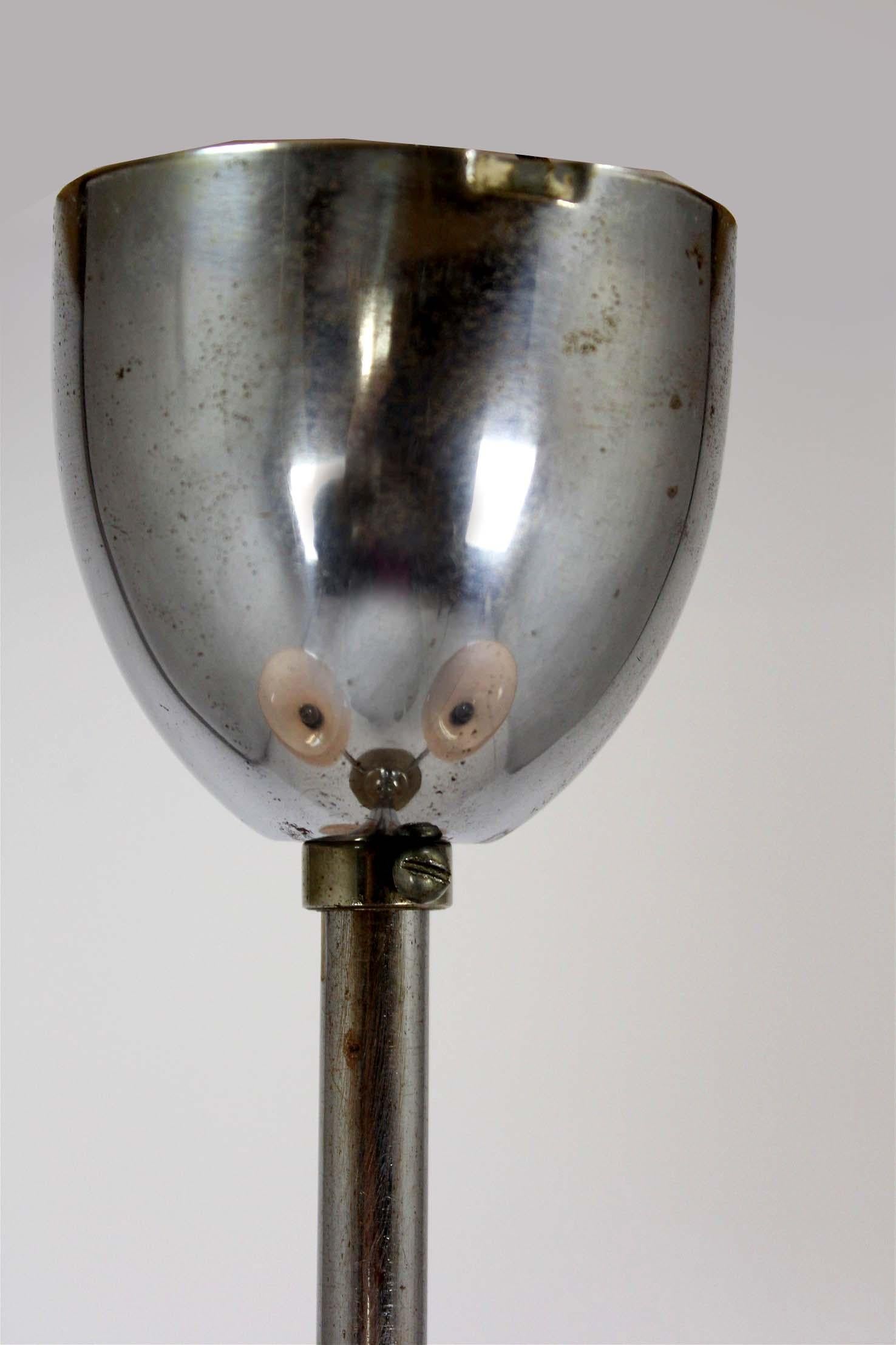 Art Deco Bauhaus Chrome Chandelier from Napako, Czechoslovakia, 1940s For Sale 4