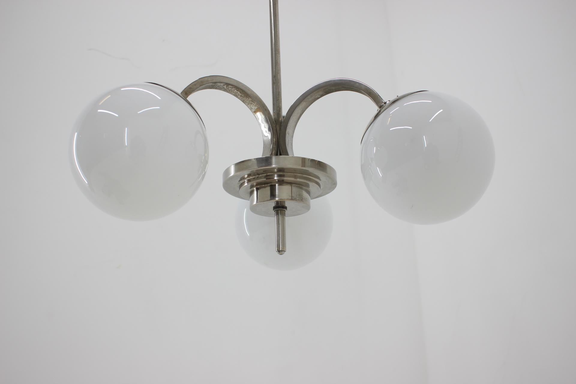 European Art Deco Bauhaus Chrome Pendant, 1930s For Sale