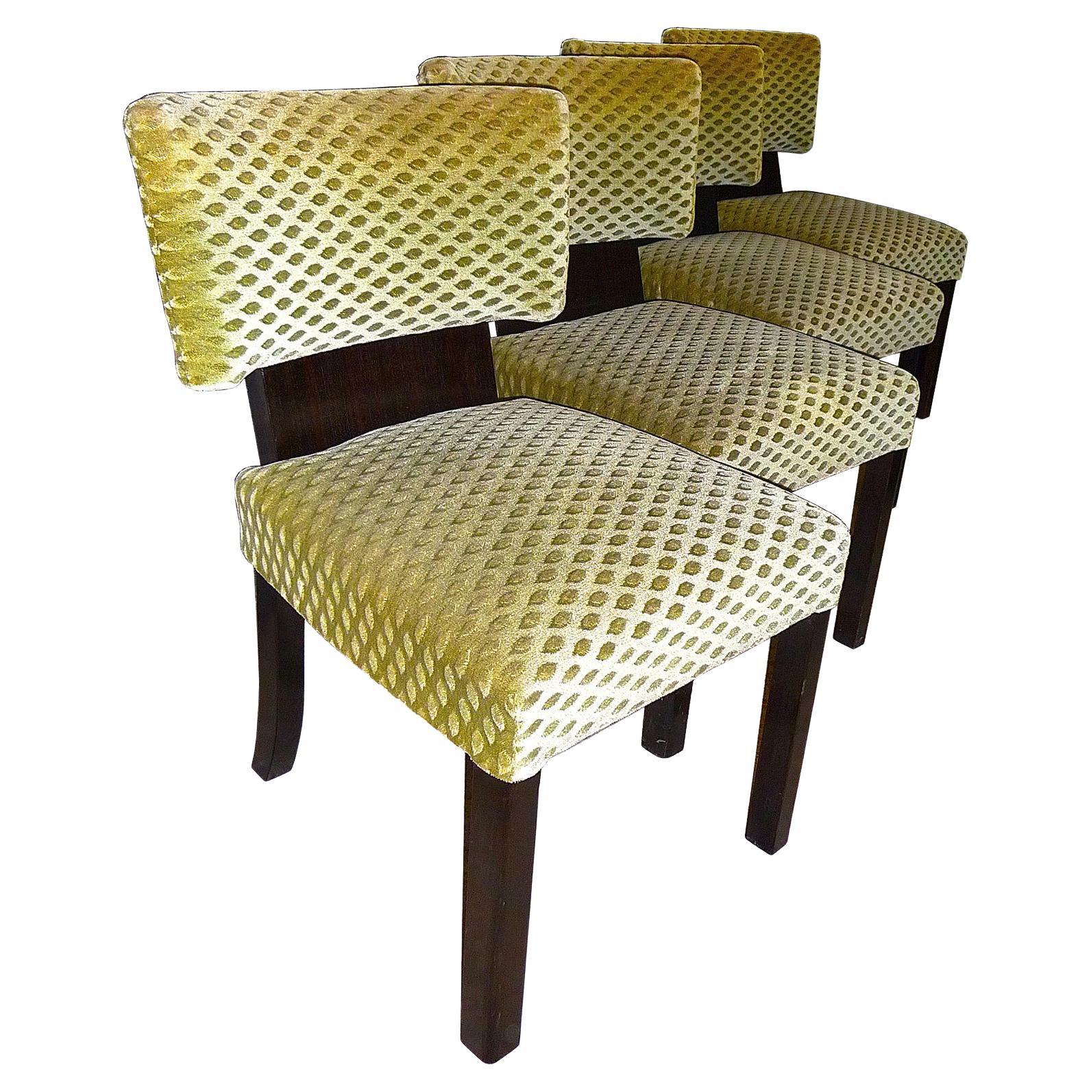 Art Deco Bauhaus Dining Chairs, Set of Four, Bruno Paul Design, Germany, 1930s