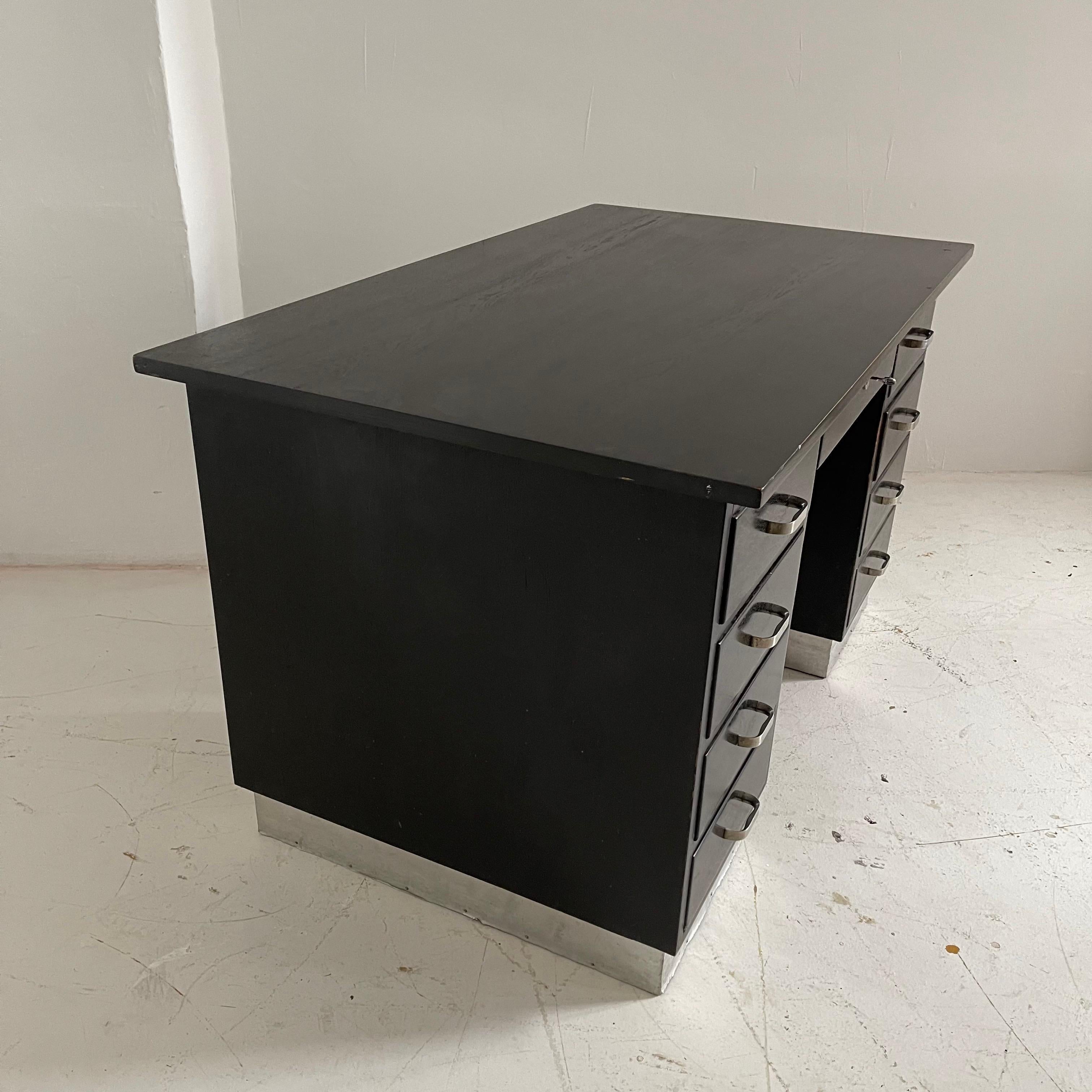Cerused Art Deco Bauhaus Erich Diekmann Desk, Germany, 1930 For Sale
