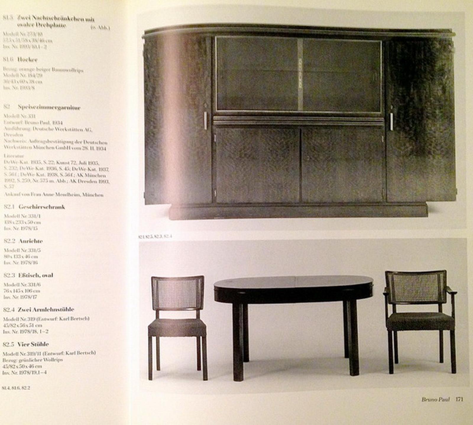 Ausziehbarer Esstisch im Art déco-Stil, Bauhaus, Bruno Paul Design im Angebot 1