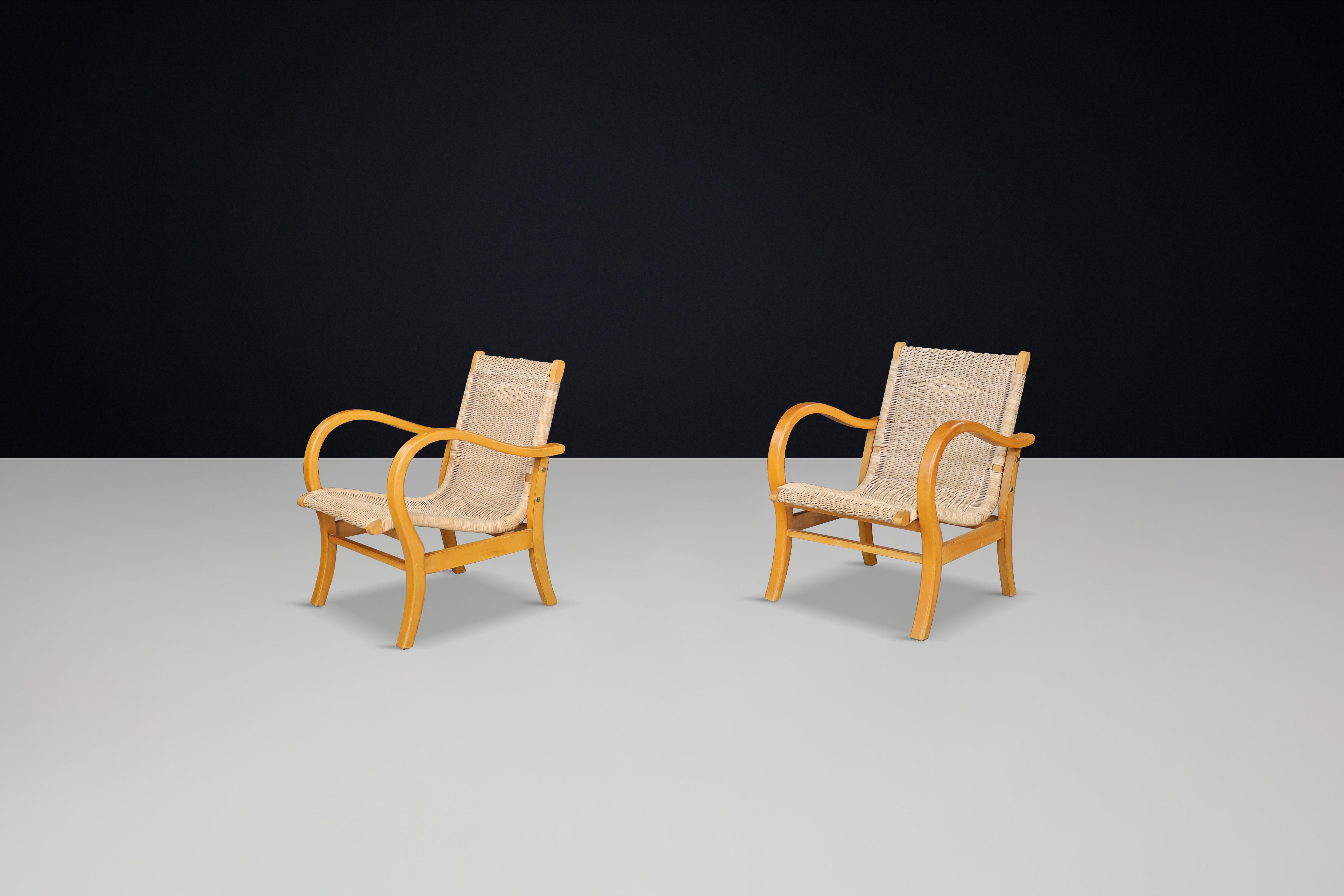 20th Century Art Deco Bauhaus Lounge Chairs by Erich Dieckmann, Germany, 1930 For Sale