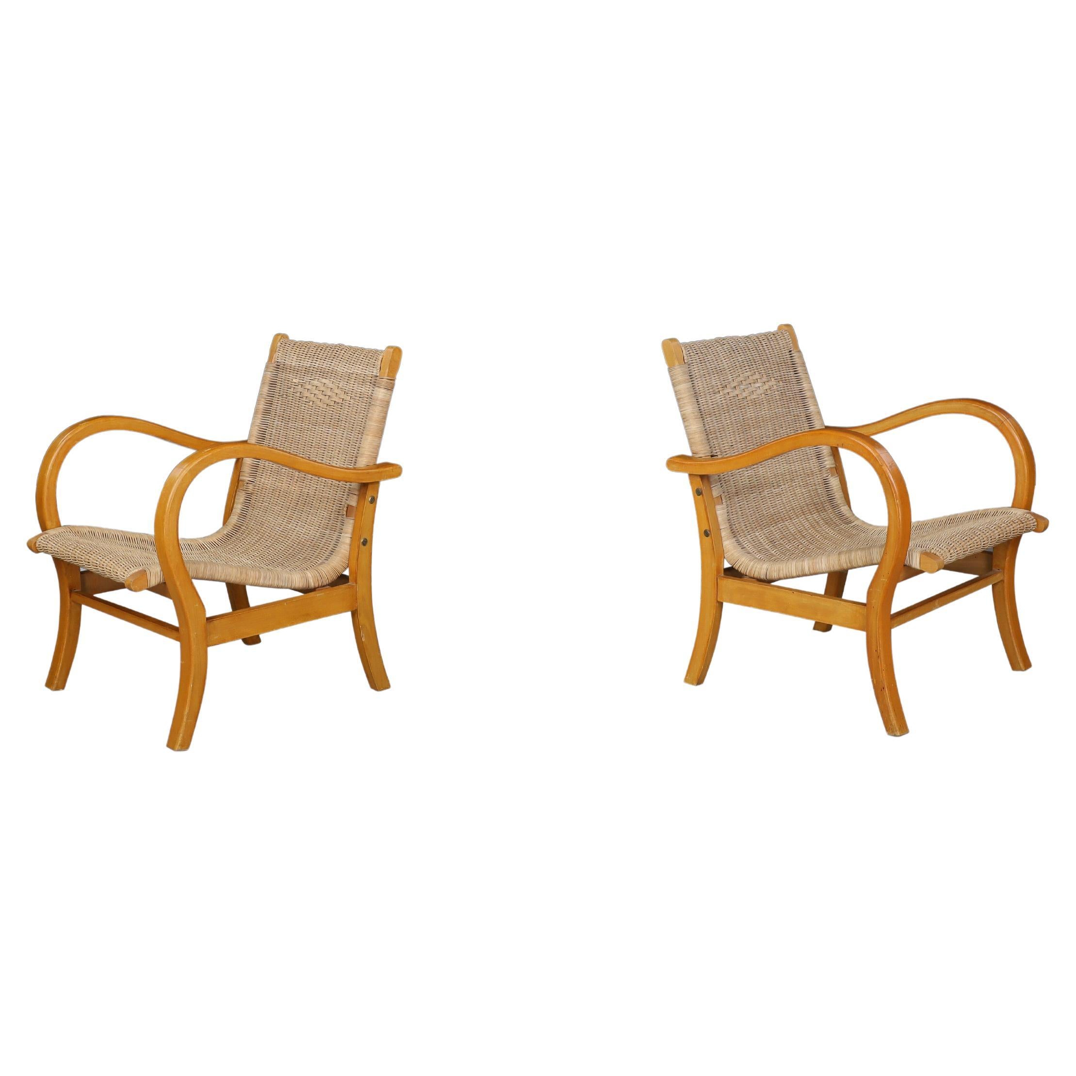 Art Deco Bauhaus Lounge Chairs by Erich Dieckmann, Germany, 1930