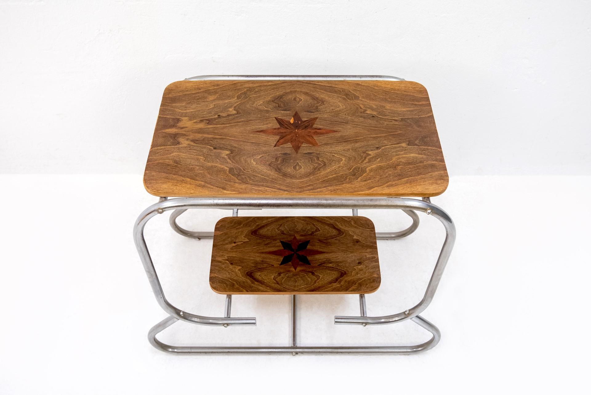 Chrome Art Deco Bauhaus Side Table, 1920-1930 For Sale