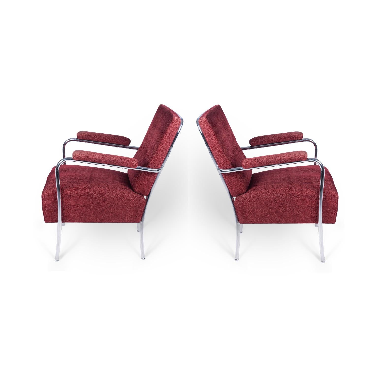 Art Deco Bauhaus Style Chair and Sofa Set with Round Table, 1940s 2