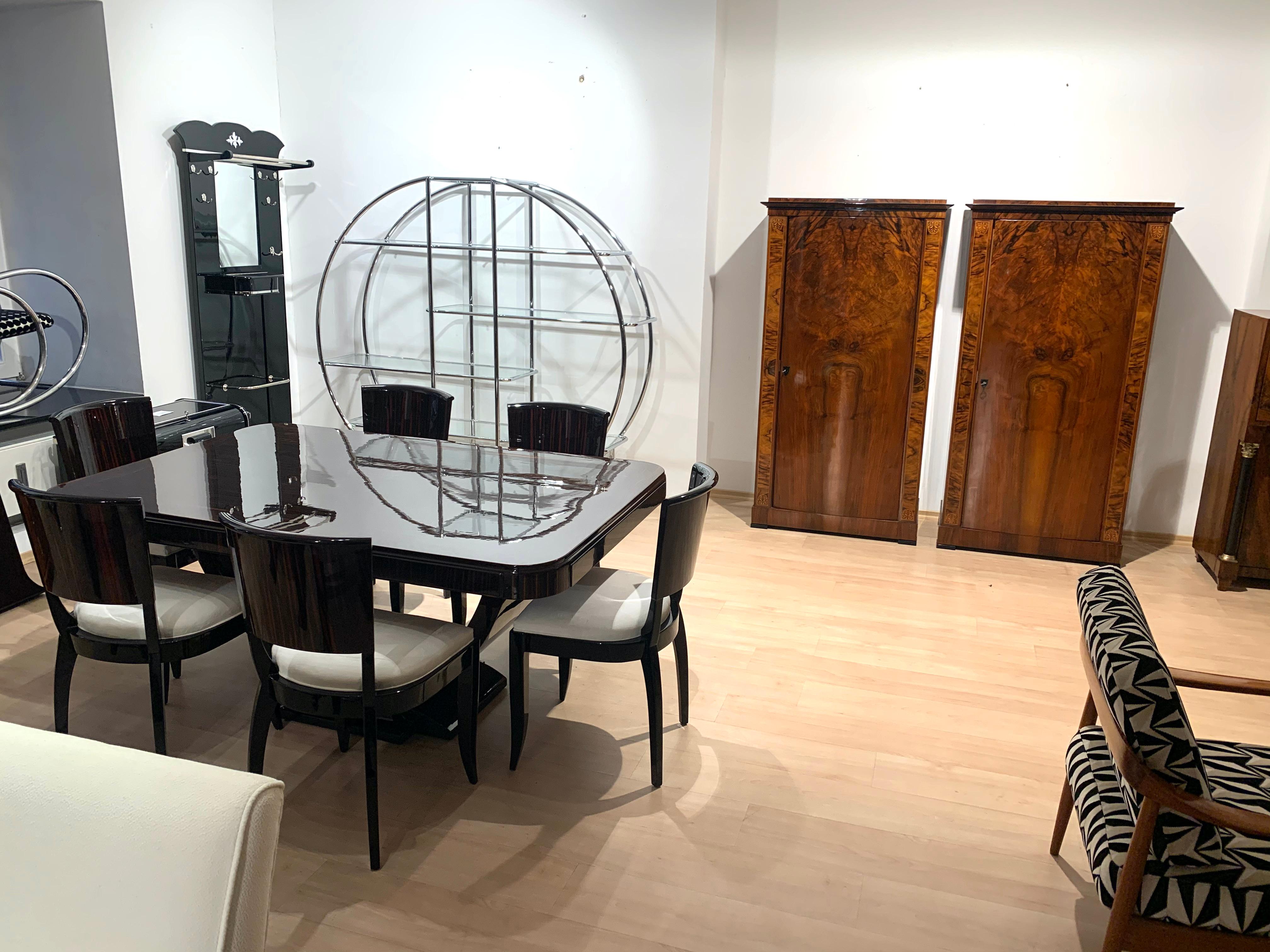 Regal im Bauhaus-Stil, verchromte Stahlrohre und Glas, Deutschland, 1950-70er Jahre 12