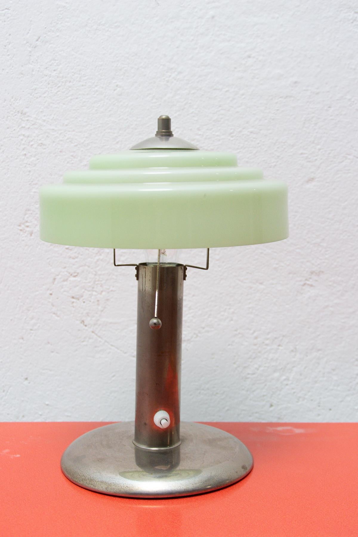Czech Art Deco Bauhaus Table Lamp, 1930s, Bohemia