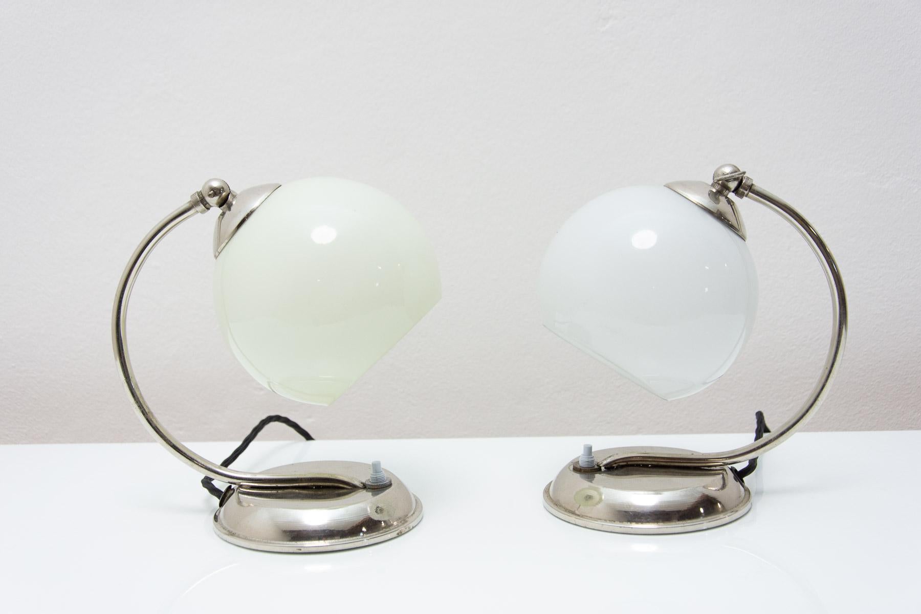Czech ART DECO, Bauhaus table lamp, 1930´s, Bohemia For Sale