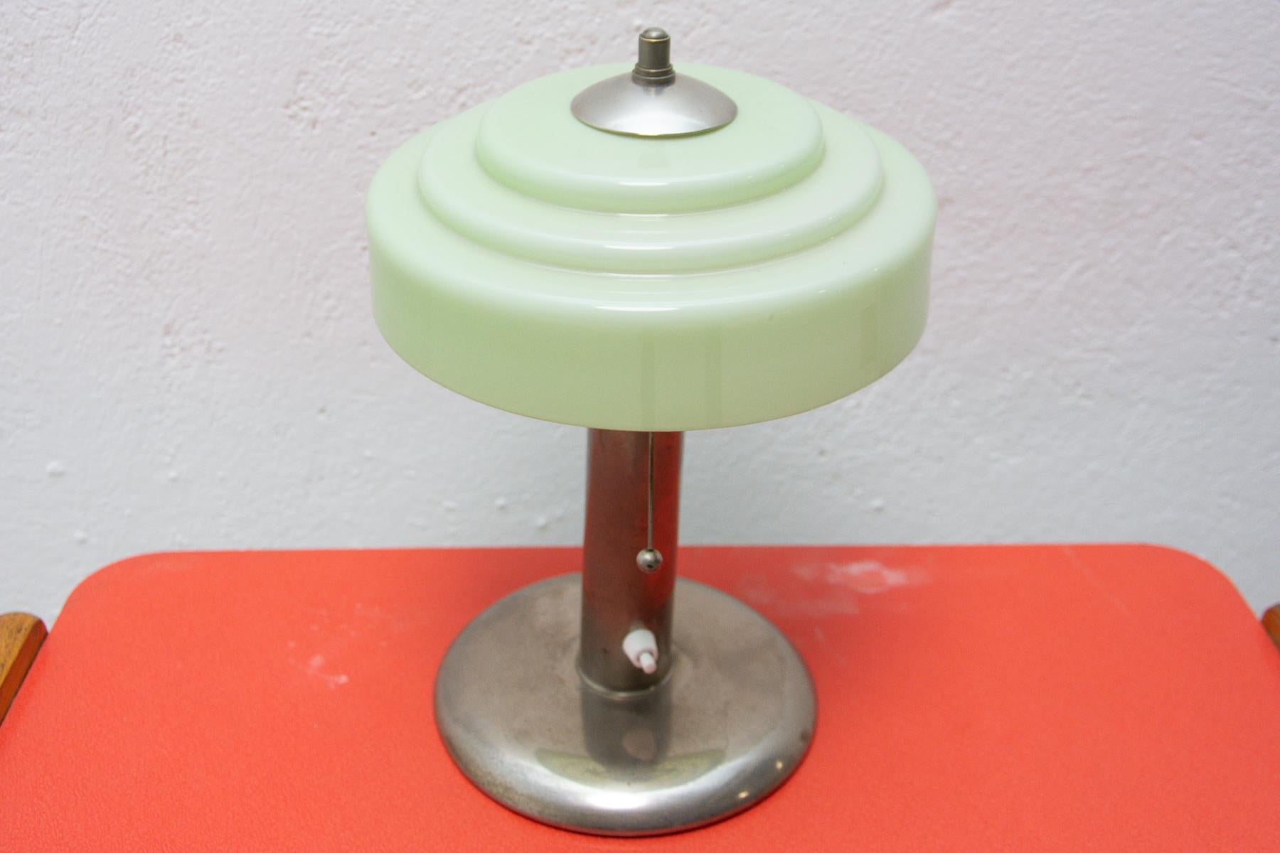 20th Century Art Deco Bauhaus Table Lamp, 1930s, Bohemia