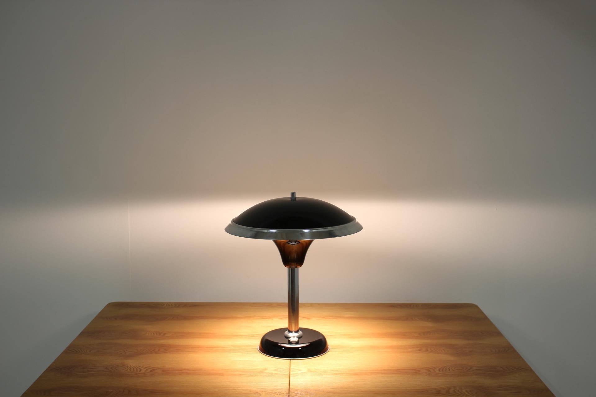 Art Deco Bauhaus Table Lamp Designed by Max Schumacher, 1930s 2