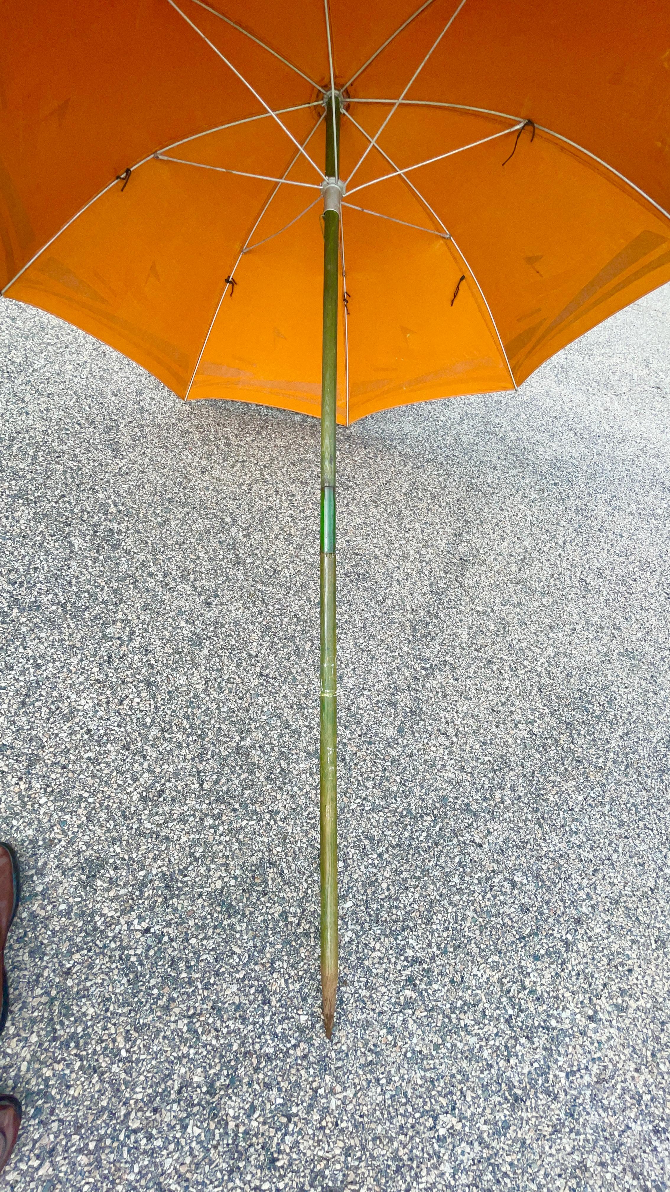 Art Deco Beach Umbrella mit Dampfschiff-Motiv im Angebot 5