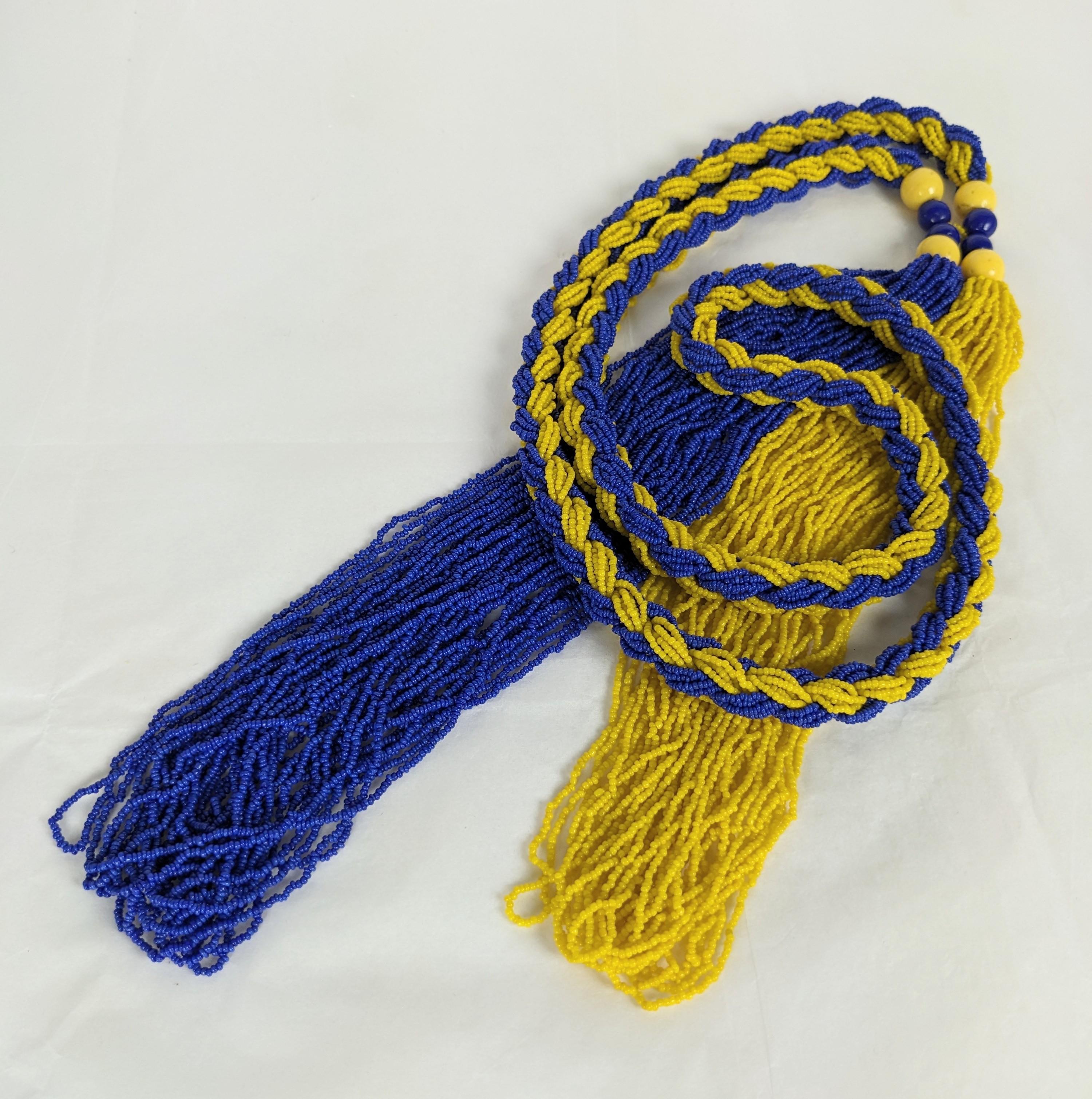 Art Deco Beaded Tassel Lariat For Sale 1