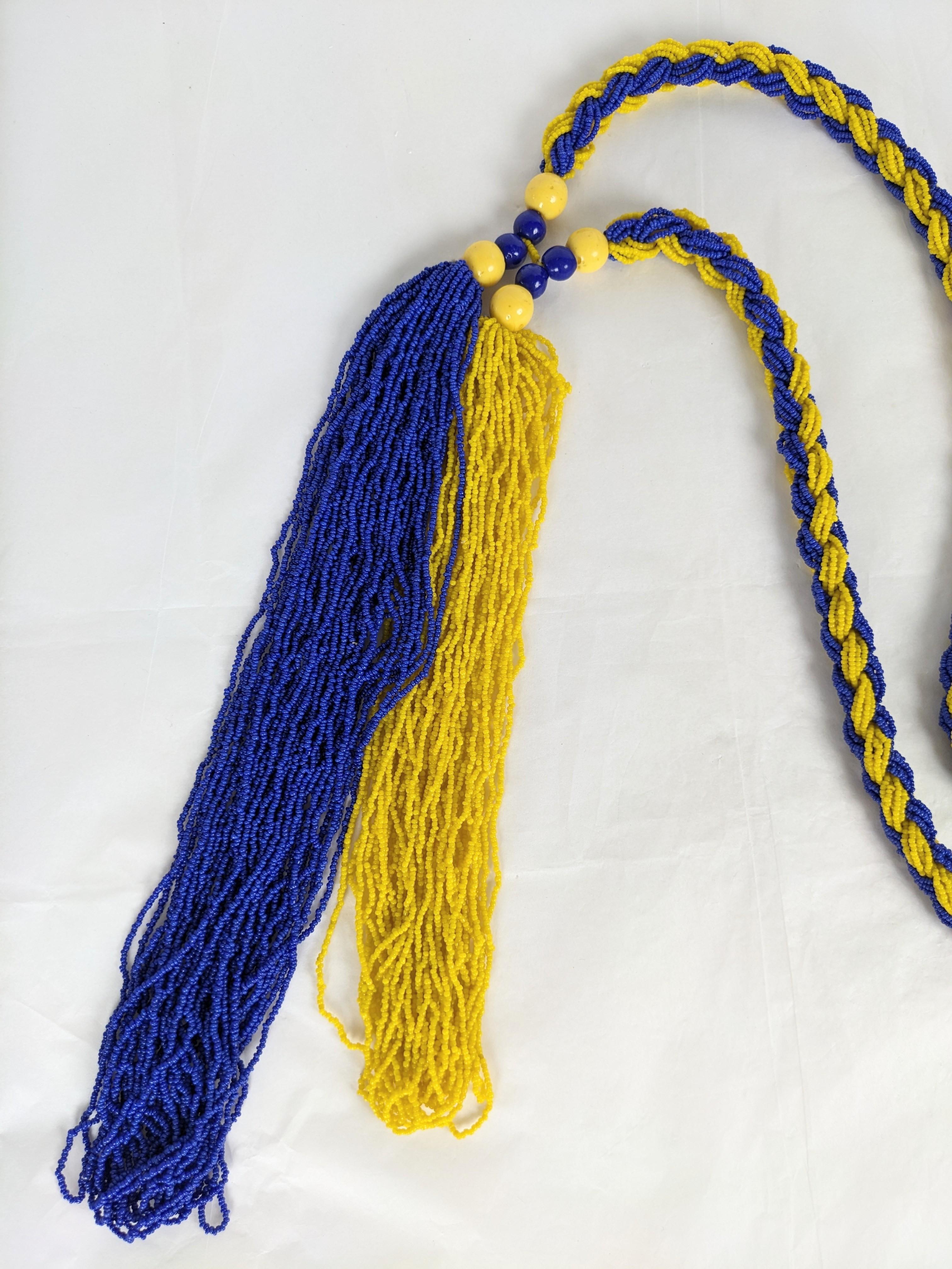 Art Deco Beaded Tassel Lariat For Sale 3