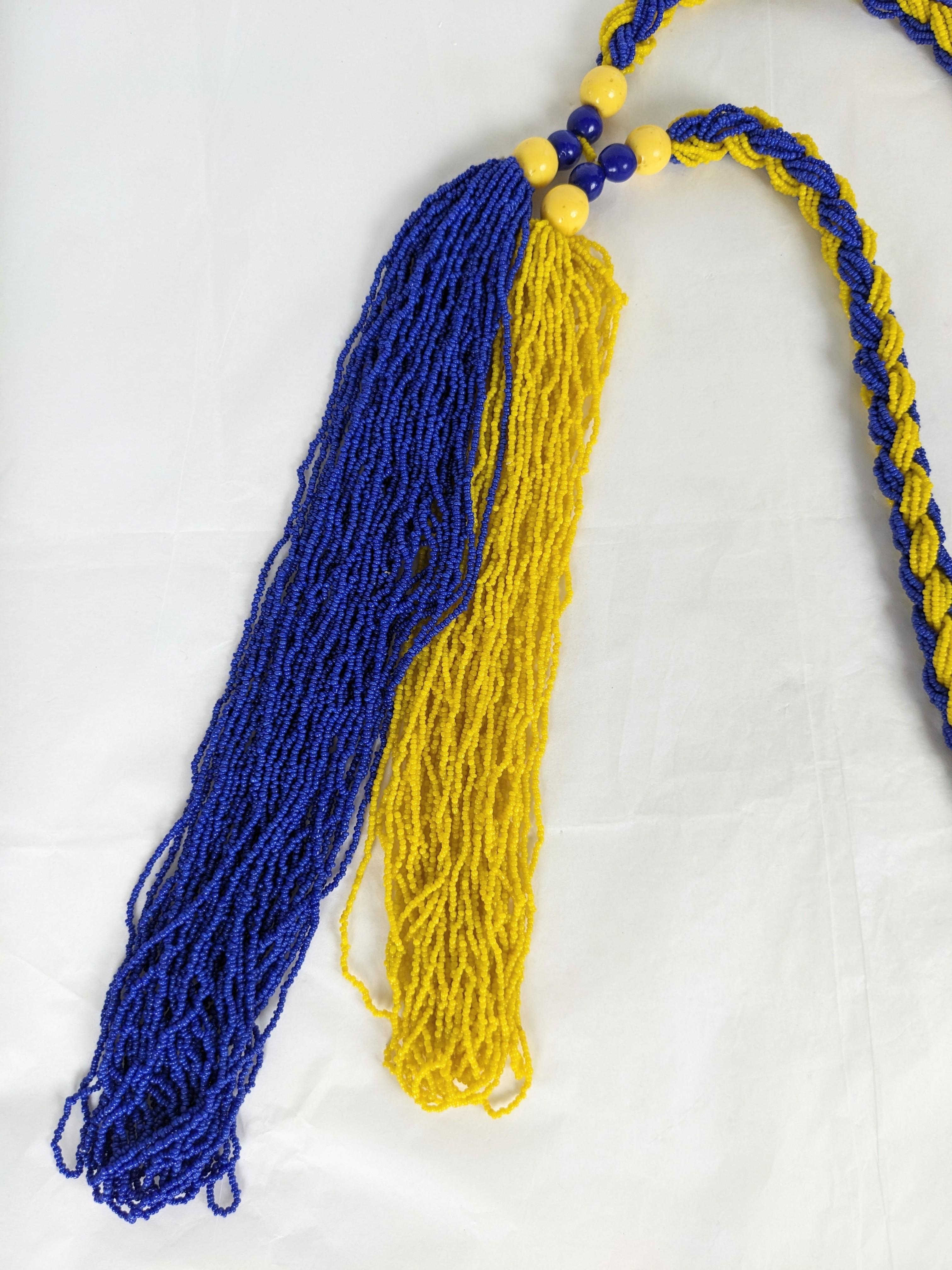 Art Deco Beaded Tassel Lariat For Sale 4