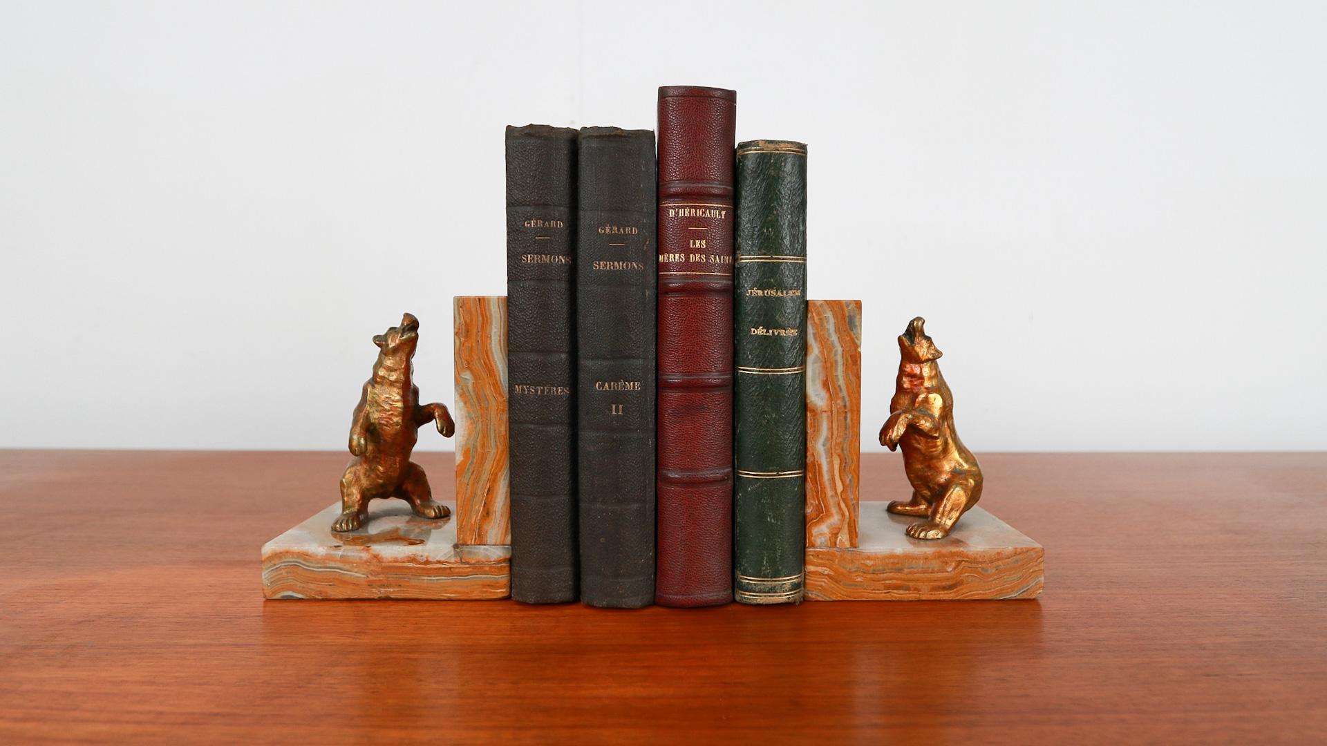 Art Deco Bear Bookends, 1930's For Sale 5