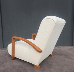 Art Deco beautiful White and Wood Chairs