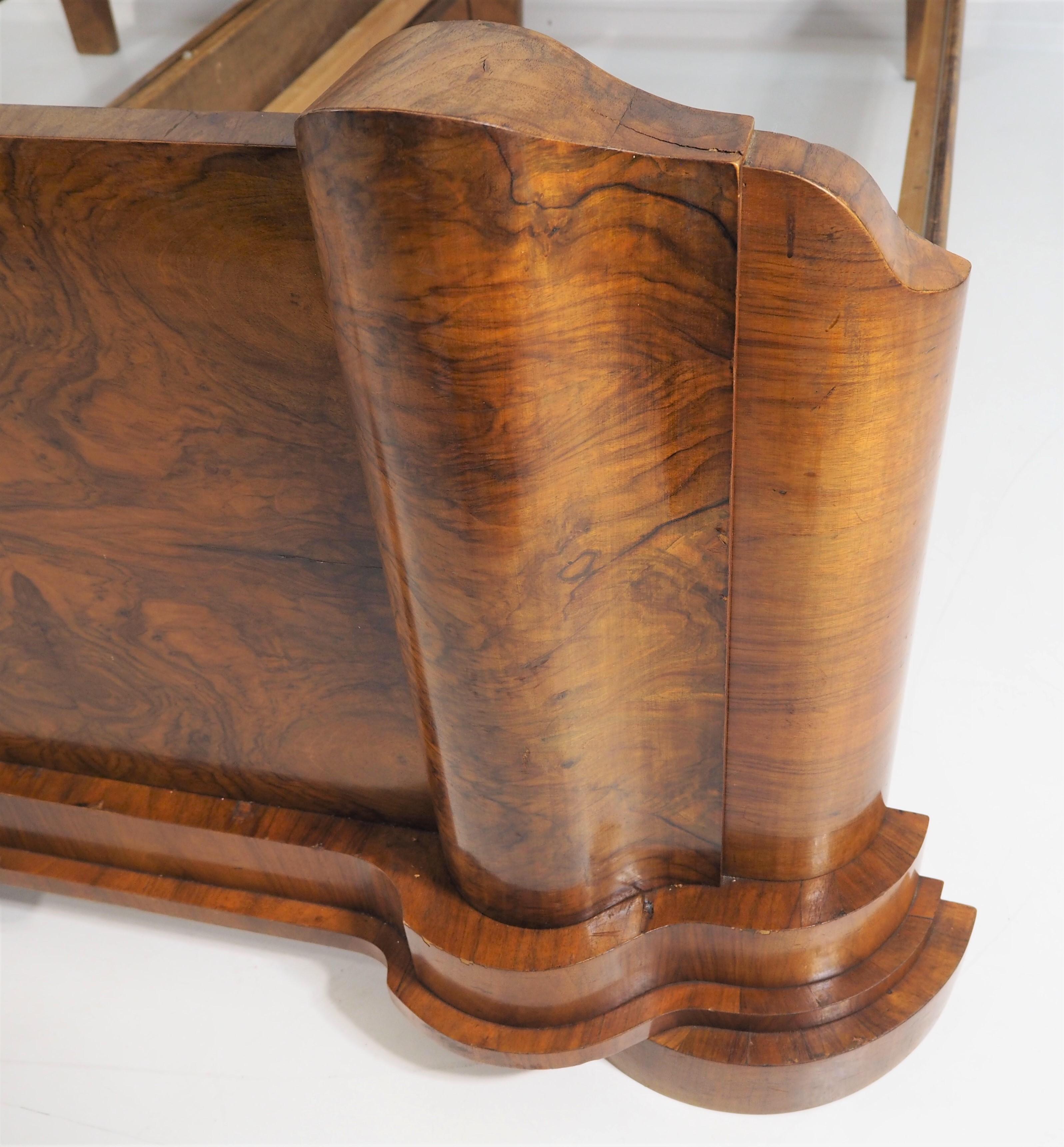 Veneer Art Deco Bed, 1930s
