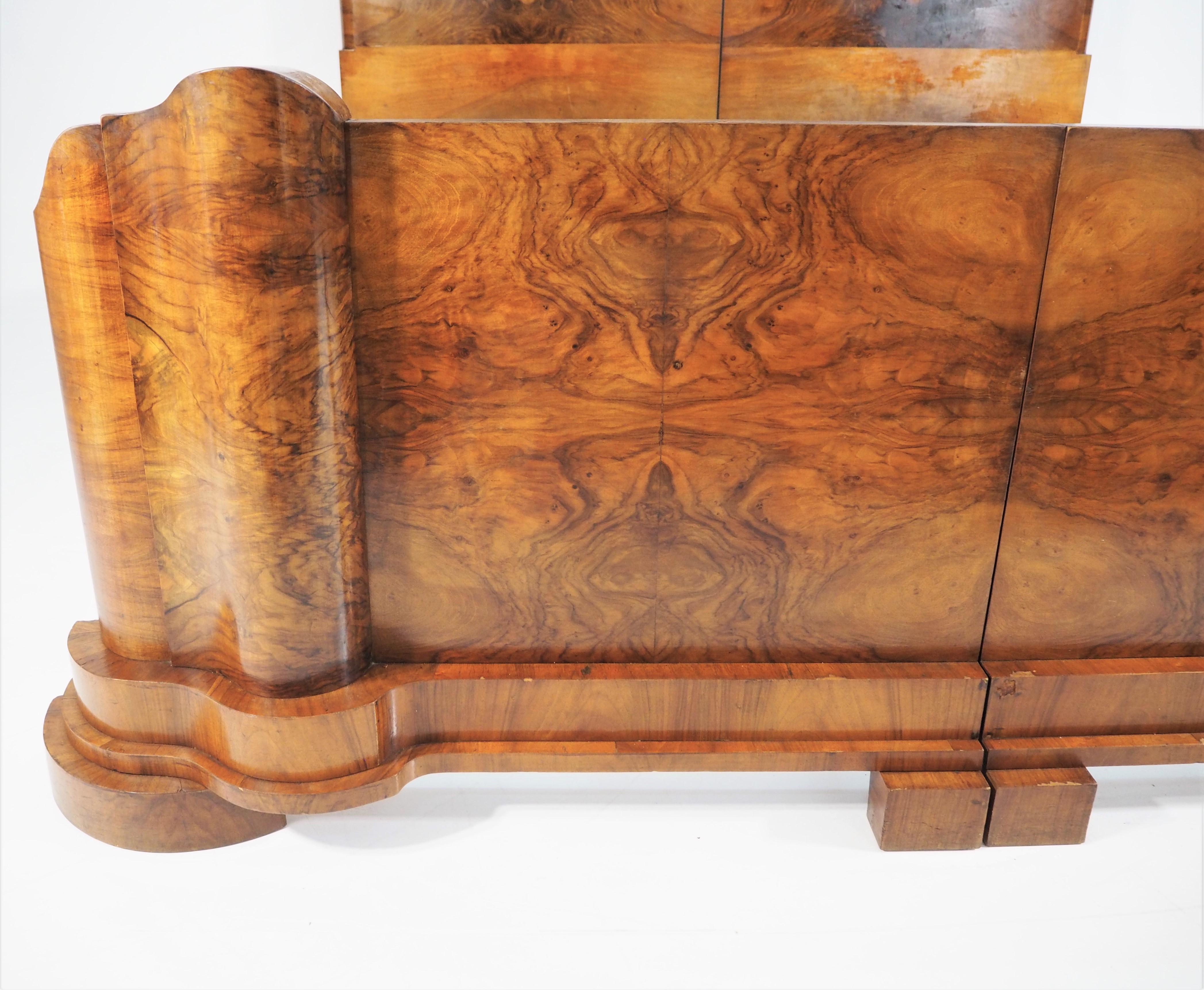Art Deco Bed, 1930s In Good Condition In Bielsko Biala, slaskie