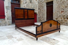 Art Deco bed, Carved wood, France, Circa 1920