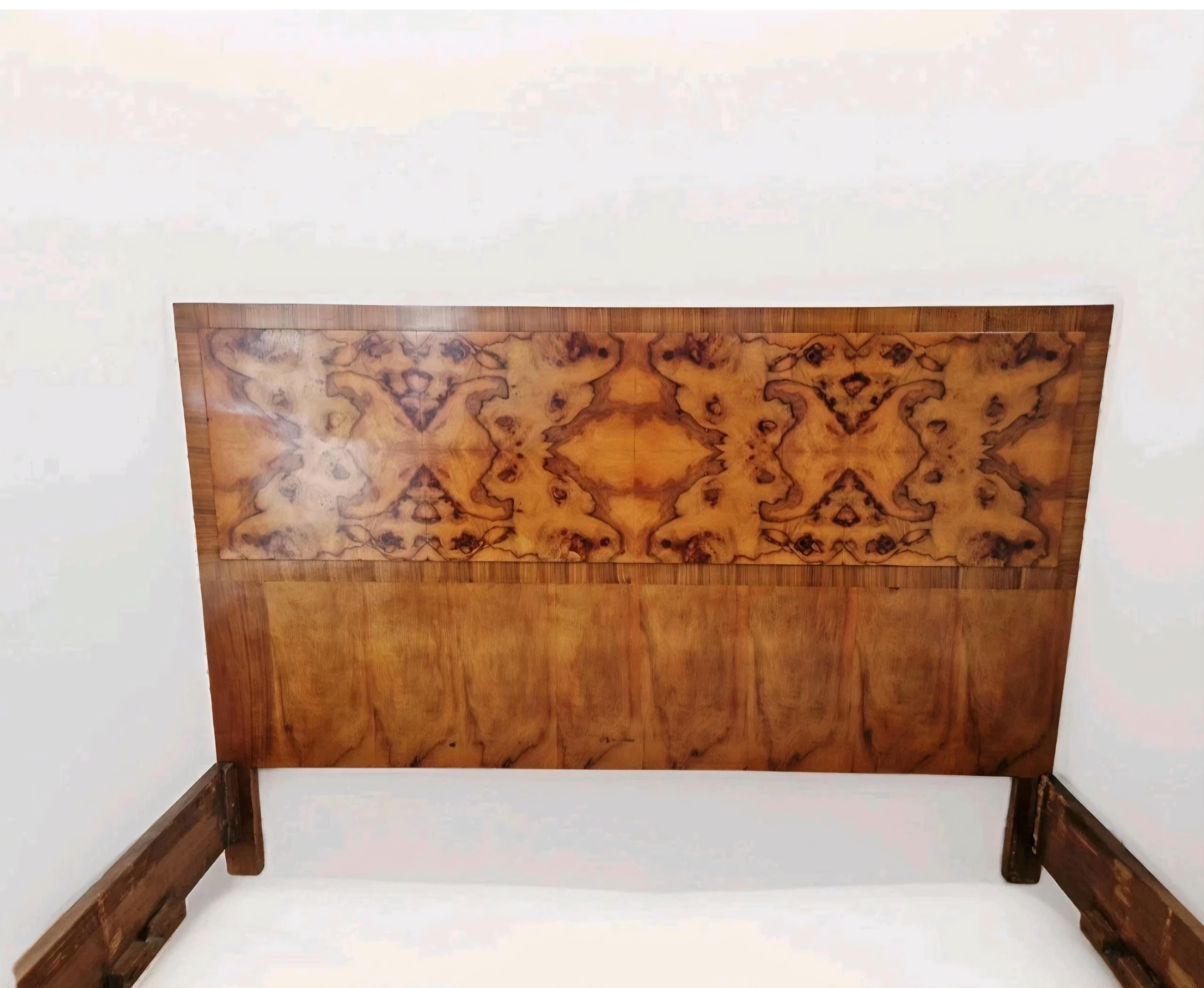 Art Deco Bett in blondem Wurzelholz Nussbaum King Size im Angebot 5