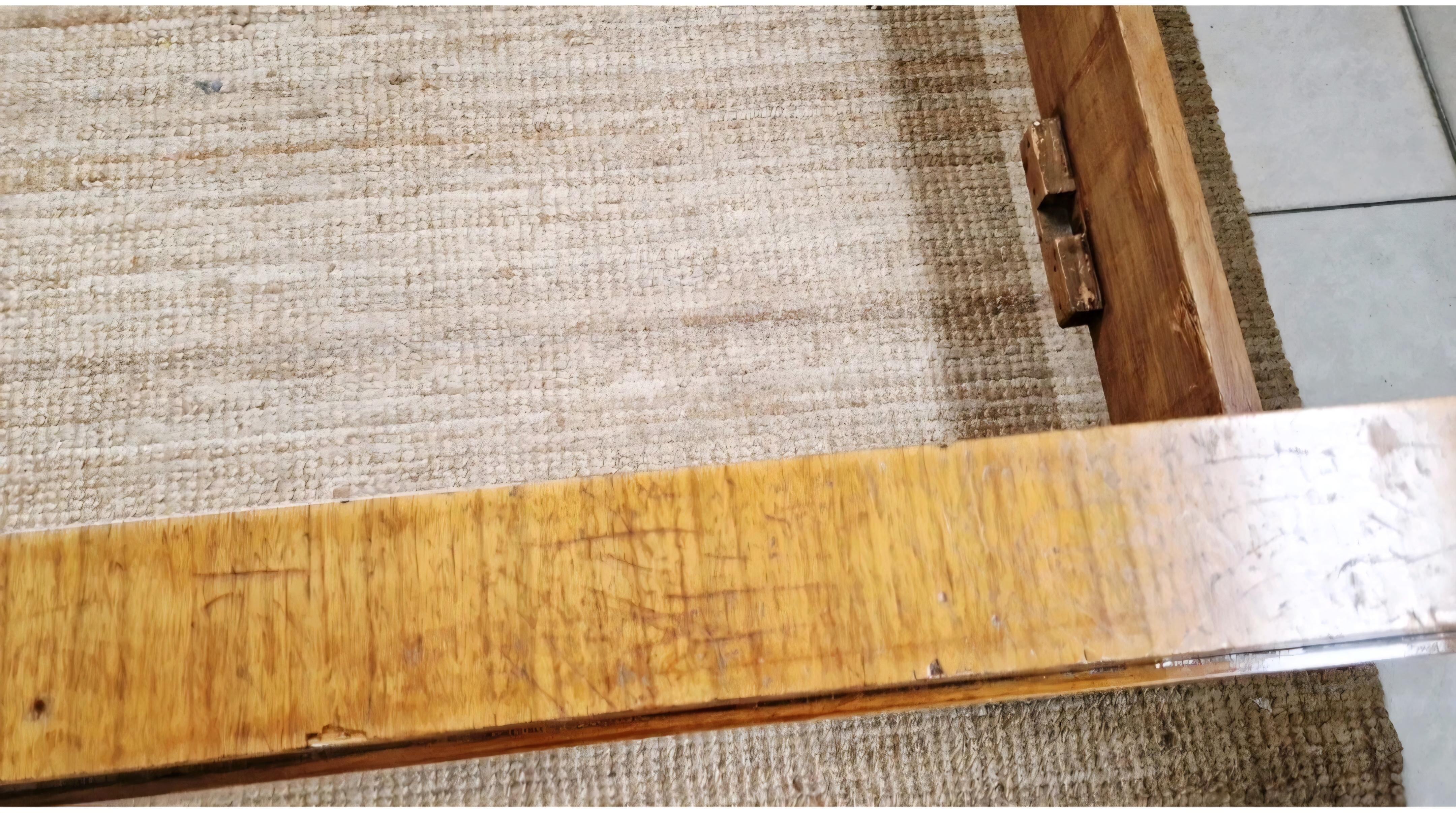 Art Deco Bett in blondem Wurzelholz Nussbaum King Size im Angebot 1