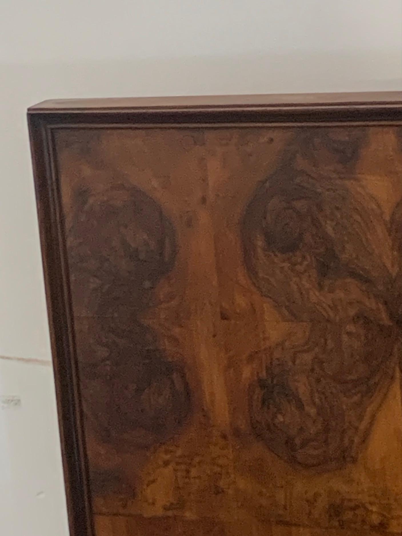 Art Deco Bed in Walnut Root by Premuda Lissone, 1930s For Sale 1