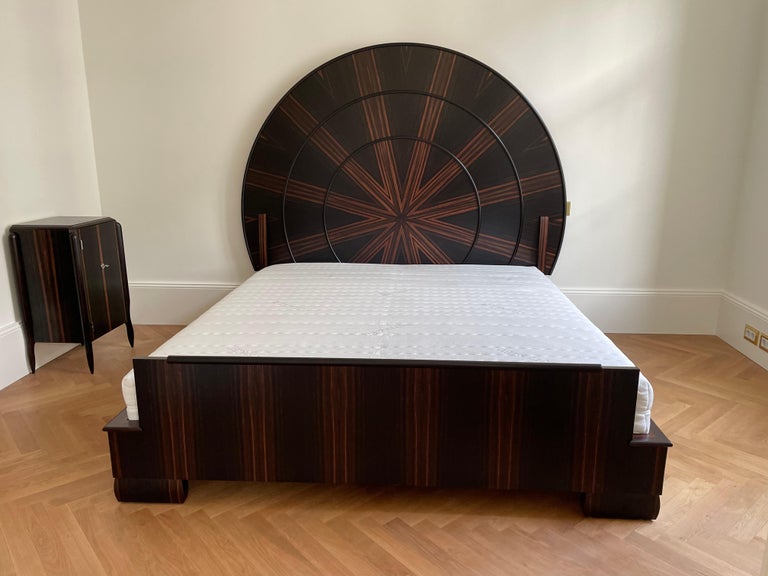 Art Deco Bed "Lit Soleil" Inspired by Ruhlmann Émile-jacques For Sale at  1stDibs