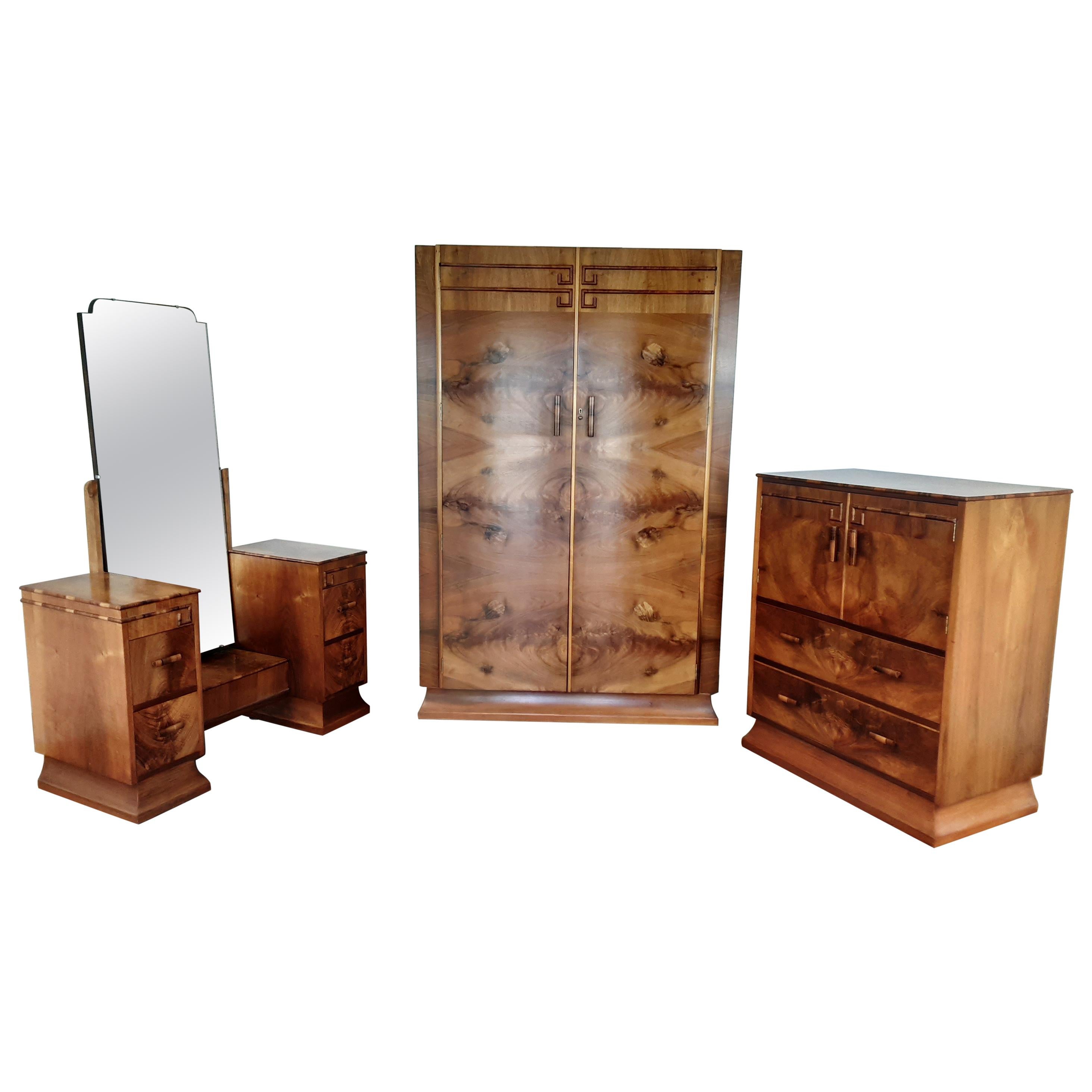 View of Art Deco Bedroom Set at 1stDibs