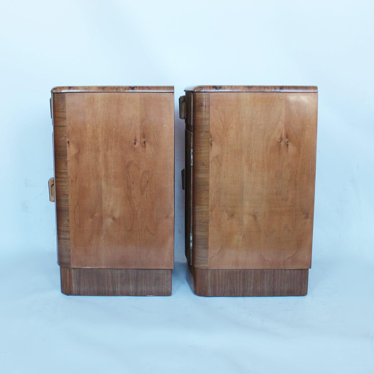 Art Deco Bedside Cabinets In Good Condition In Forest Row, East Sussex