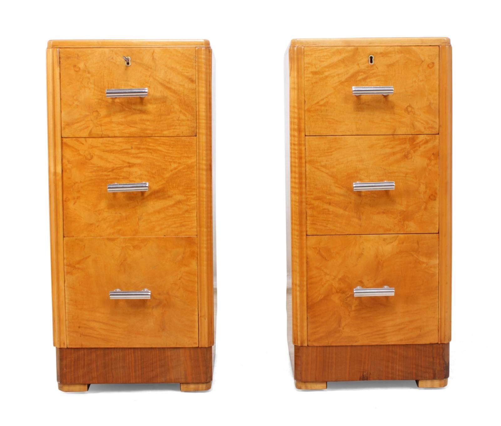 Art Deco Bedside Chests by Maple & Co. 1