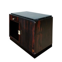 Table de chevet Art Déco en bois massif - France 1930