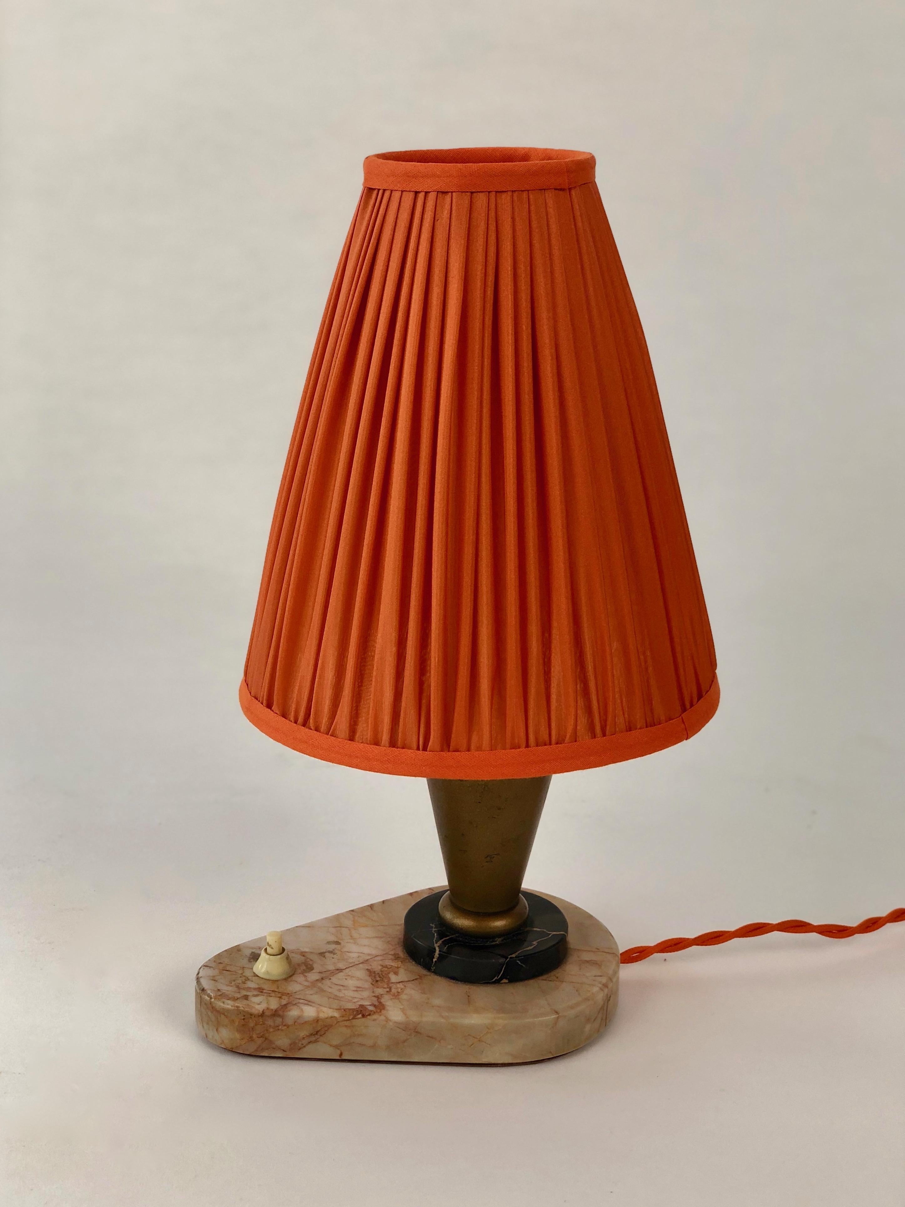 Polished Art Deco Bedside Table lamp from the Czech Republic For Sale