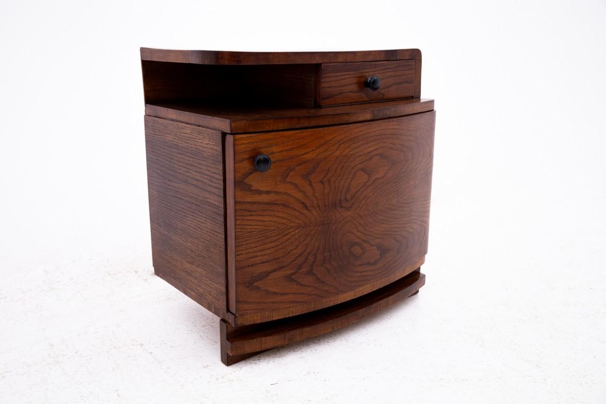 Polish Art Deco bedside table, Poland, 1950s. For Sale