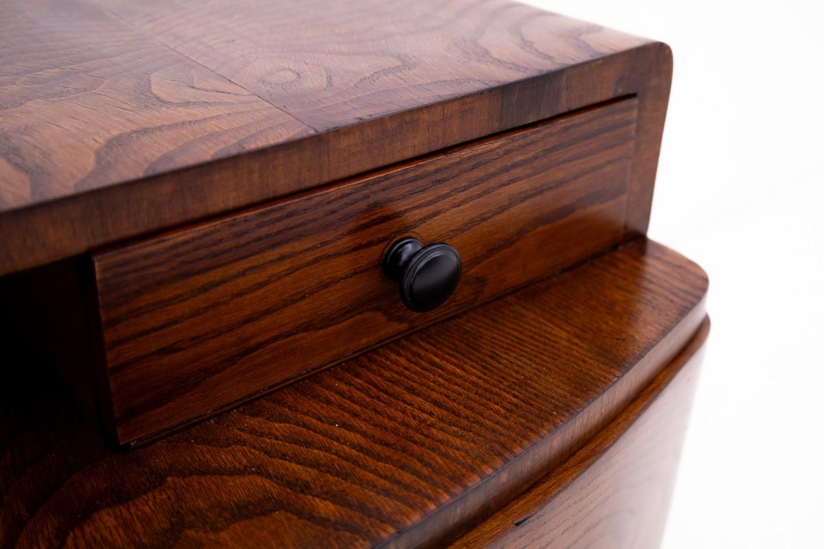 Art Deco bedside table, Poland, 1950s. For Sale 2