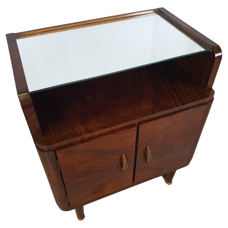 Art Decò Bedside Table with Mirror For Sale at 1stDibs