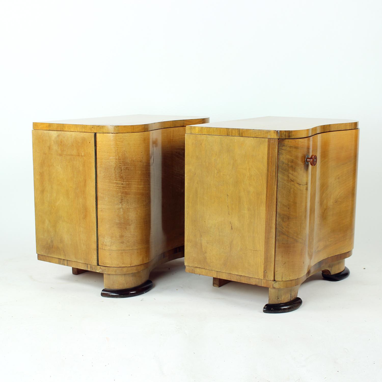 Tables de chevet Art déco par Jindřich Halabala pour Up Závody, années 1930 en vente 8