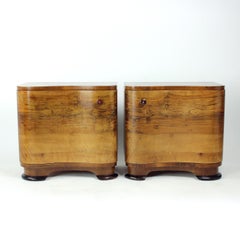 Art Deco Bedside Tables By Jindřich Halabala For Up Závody, 1930s