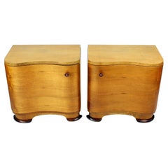 Art Deco Bedside Tables By Jindřich Halabala For Up Závody, 1930s