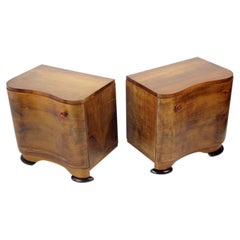 Art Deco Bedside Tables By Jindřich Halabala For Up Závody, 1930s