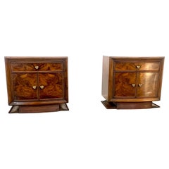 Art Deco Bedside Tables by Premuda Lissone, 1930s, Set of 2