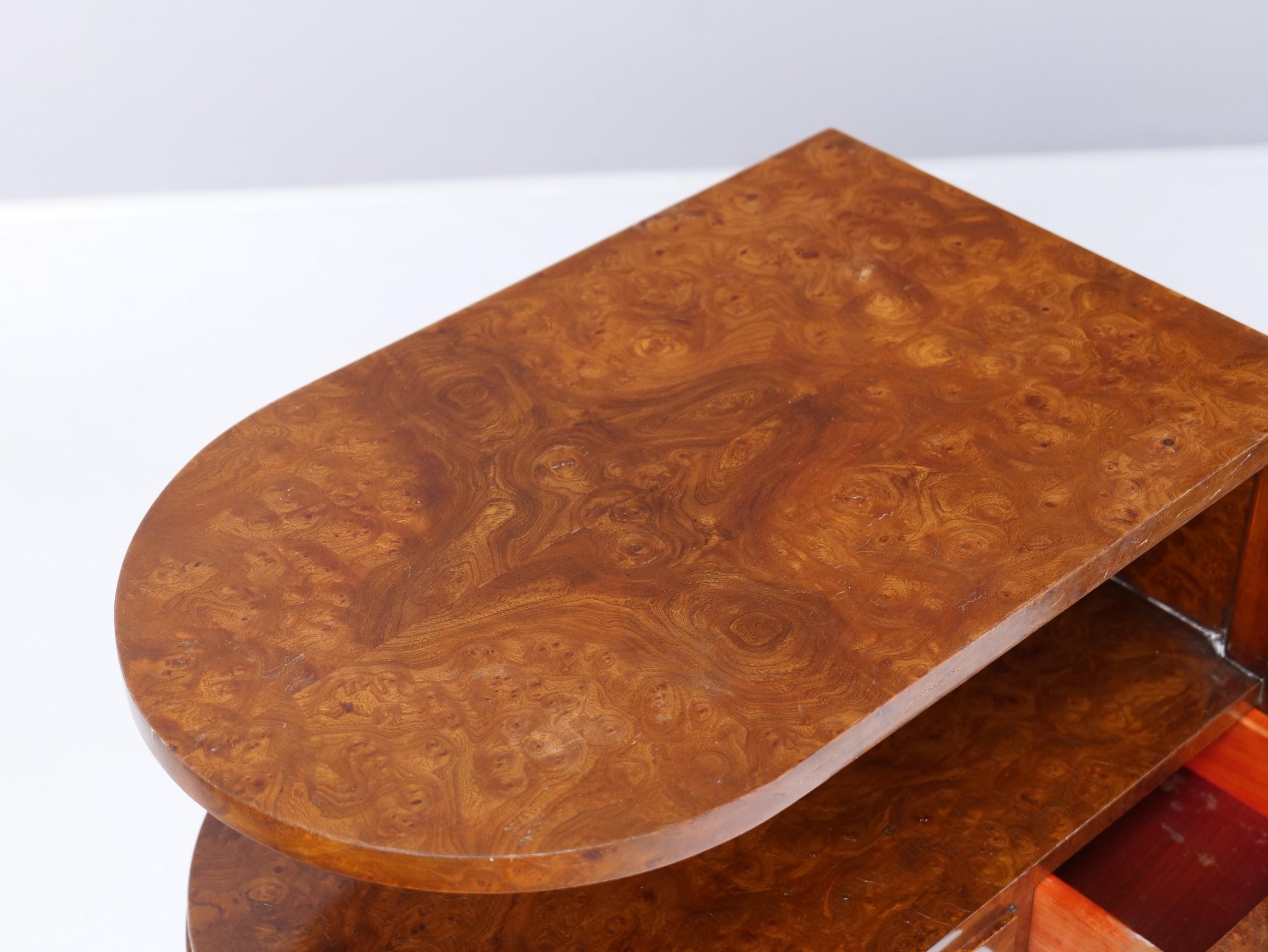 Bakelite Art Deco Bedside Tables in Ash and Burl Wood, Set of 2 Produkt-überblick Artikel