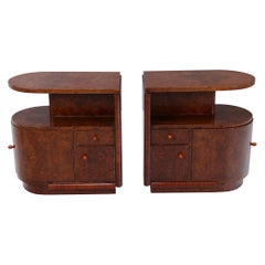 Art Deco Bedside Tables in Ash and Burl Wood, Set of 2 Produkt-überblick Artikel