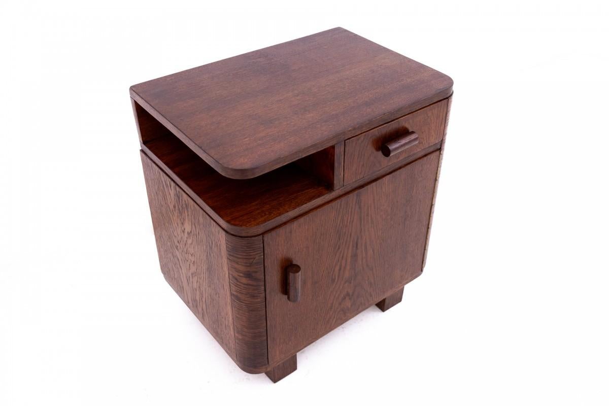 Polish Art Deco bedside tables, mid-20th century, Poland. For Sale